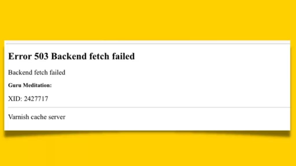 Error 503 Backend Fetch Failed Bulbapedia