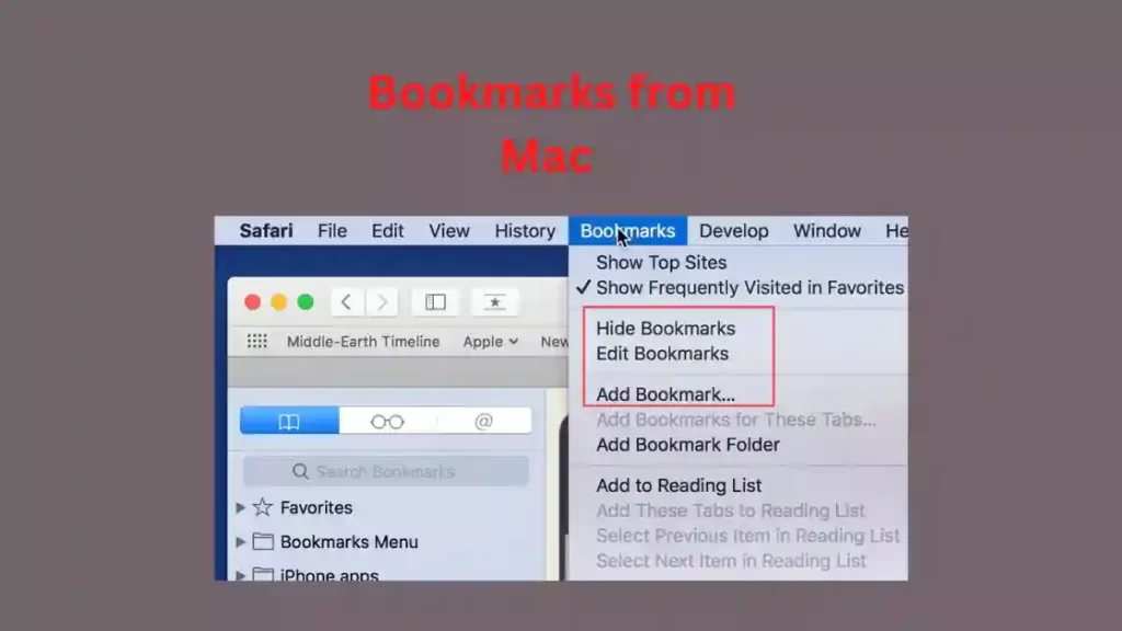 How to delete bookmarks from Mac