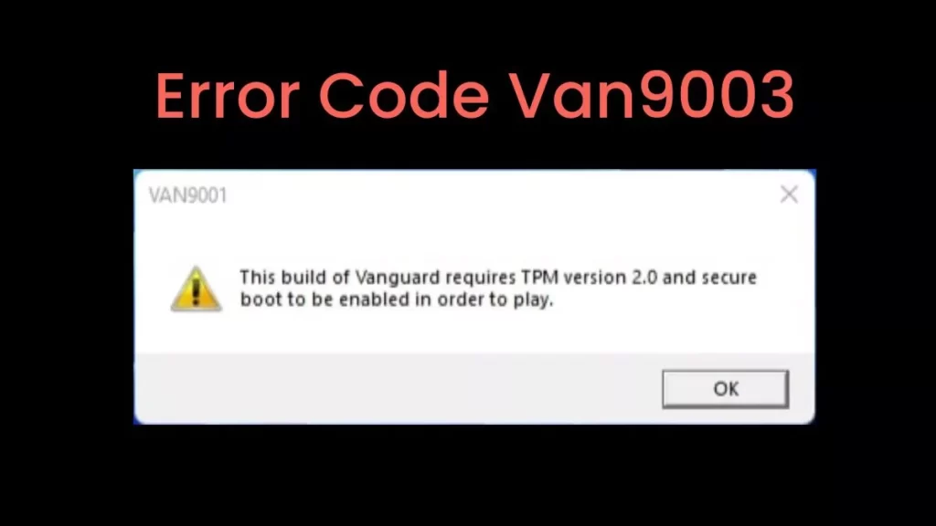 Error Code Van9003